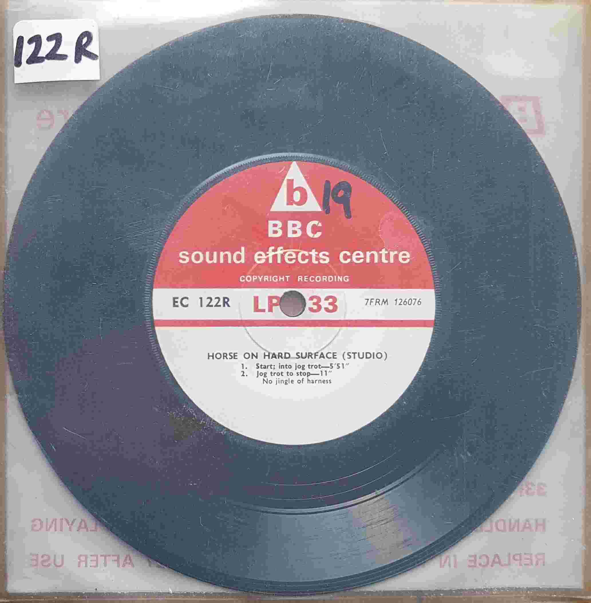 Picture of EC 122R Horse on hard surface (Studio) - No jingle or harness by artist Not registered from the BBC records and Tapes library